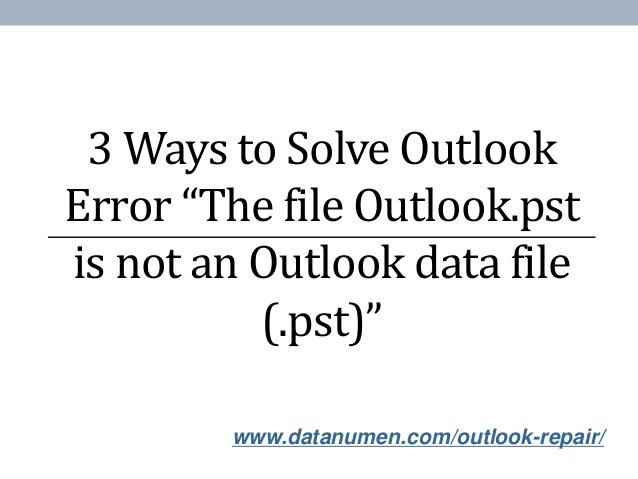 outlook repair data file